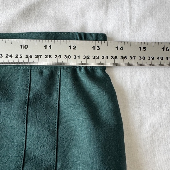 Bantry Bay by Leboff Vintage Pencil Knee‎ Skirt Green Small Front Hem Pleats - Picture 8 of 12